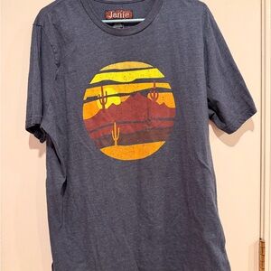 Janie - Men's Blue Desert Graphic Tee size xxl